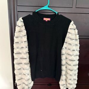 THML Black Textured Knit Sweater